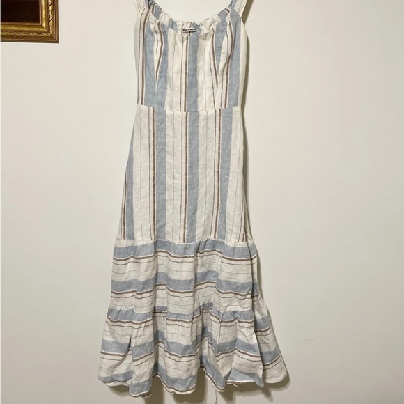Reformation Kate Dress in Napoli Stripe I 4 linen - Picture 9 of 11